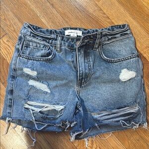 O'Neill Blue Distressed Denim Shorts